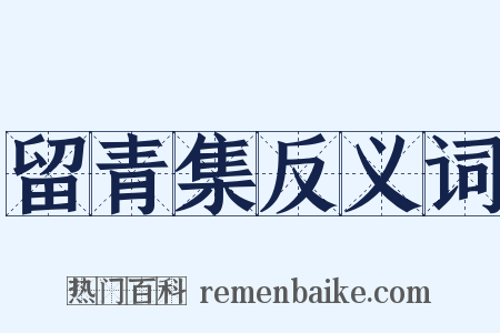 留青集反义词是什么意思的图片